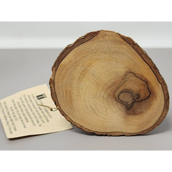 Vintage Wilderness Woods Olive Wood Nativity Christmas Ornament Bell Made Israel - Picture 4 of 10